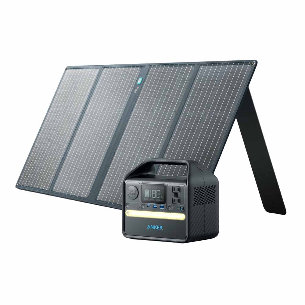 Anker Solar Generator 521 - PowerHouse 256Wh with 100W Solar Panel 