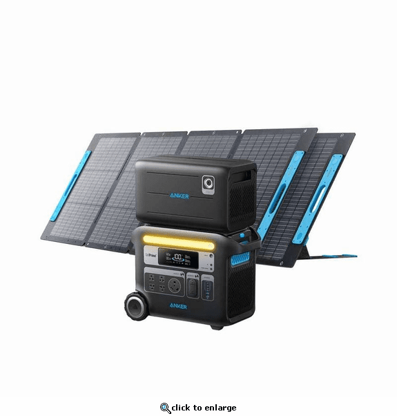 Anker Solar Generator 767 - PowerHouse 2048Wh with 2 x 200W Solar Panel and Expansion Battery