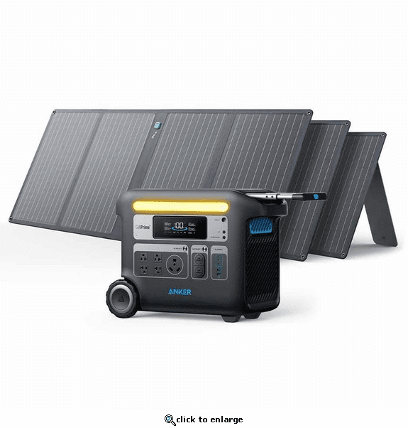 Anker Solar Generator 767 - PowerHouse 2048Wh with 3 x 100W Solar Panels