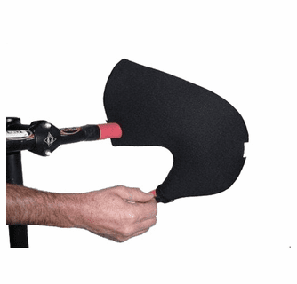 Bar Mitts Internally Routed Cables Road Pogie Handlebar Mittens Extreme - Large Black