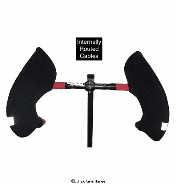 Bar Mitts Internally Routed Cables Road Pogie Handlebar Mittens Extreme - Large Black