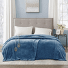 Beautyrest 100% Polyester Knitted Solid Microlight to Solid Microlight Heated Blanket - Twin