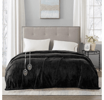 Beautyrest 100% Polyester Solid Microlight Reversible Heated Blanket - King