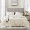 Beautyrest 100% Polyester Solid Microlight to Solid Microlight Heated Blanket - Full