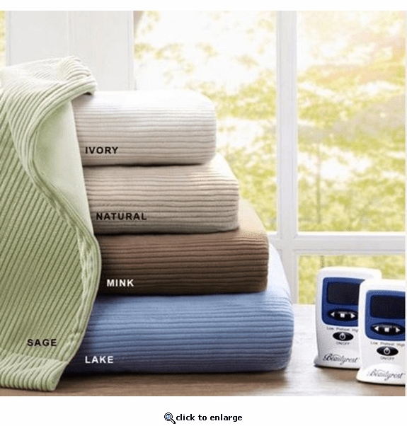 Beautyrest Electric Micro Fleece Heated Blanket - Twin