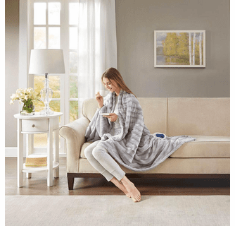 Beautyrest Heated Duke Faux Fur Heated Throw - 50W x 70L - My Cooling  Store