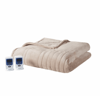 Beautyrest Heated Microplush Blanket with Wifi Technology - Queen