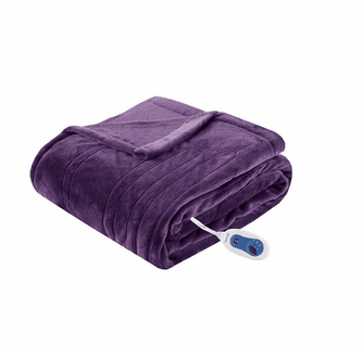 Beautyrest Heated Plush Throw - 60"Wx70"L