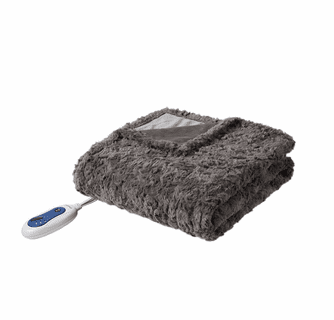 Beautyrest Heated Zuri Oversized Faux Fur Throw - 50"Wx70"L
