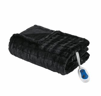 Beautyrest Heated Zuri Oversized Faux Fur Throw - 50"Wx70"L