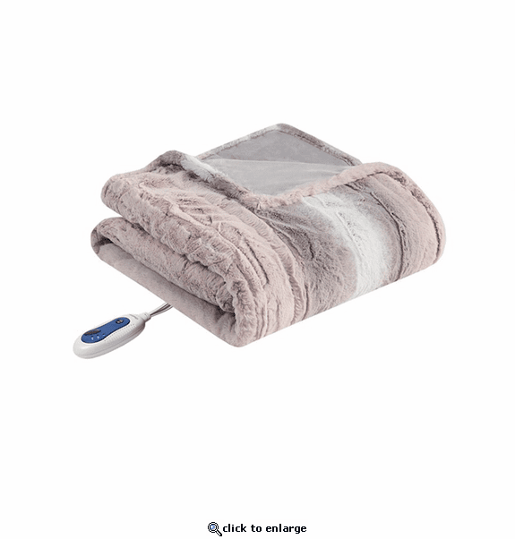 Beautyrest Heated Zuri Oversized Faux Fur Throw - 50