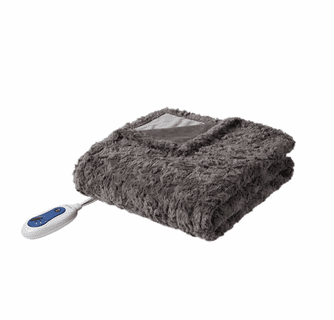 Beautyrest Heated Zuri Oversized Faux Fur Throw - 50"Wx70"L