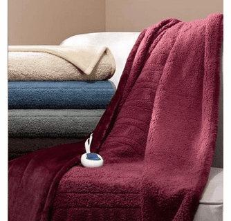 Beautyrest Microlight Reverse to Berber Heated Throw - My Cooling Store