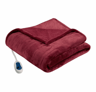 Beautyrest Microlight Reverse to Berber Heated Throw