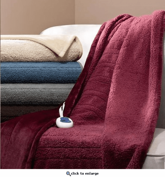 Beautyrest Microlight Reverse to Berber Heated Throw