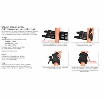 Black Ice CoolTherapy System - Knee Wrap (4 Pack)
