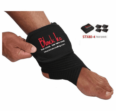 Black Ice CoolTherapy System - STX Sports Injury Relief 80" Wrap Large Knee (4 Pack)
