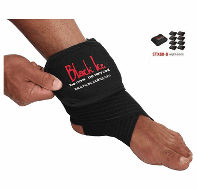 Black Ice CoolTherapy System - STX Sports Injury Relief 80" Wrap Large Knee (8 Pack)