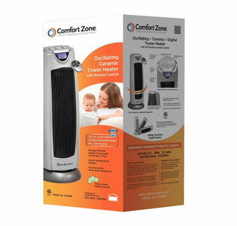 Comfort Zone CZ499R Ceramic Electric Tower Fan-Forced Heater - My Cooling  Store
