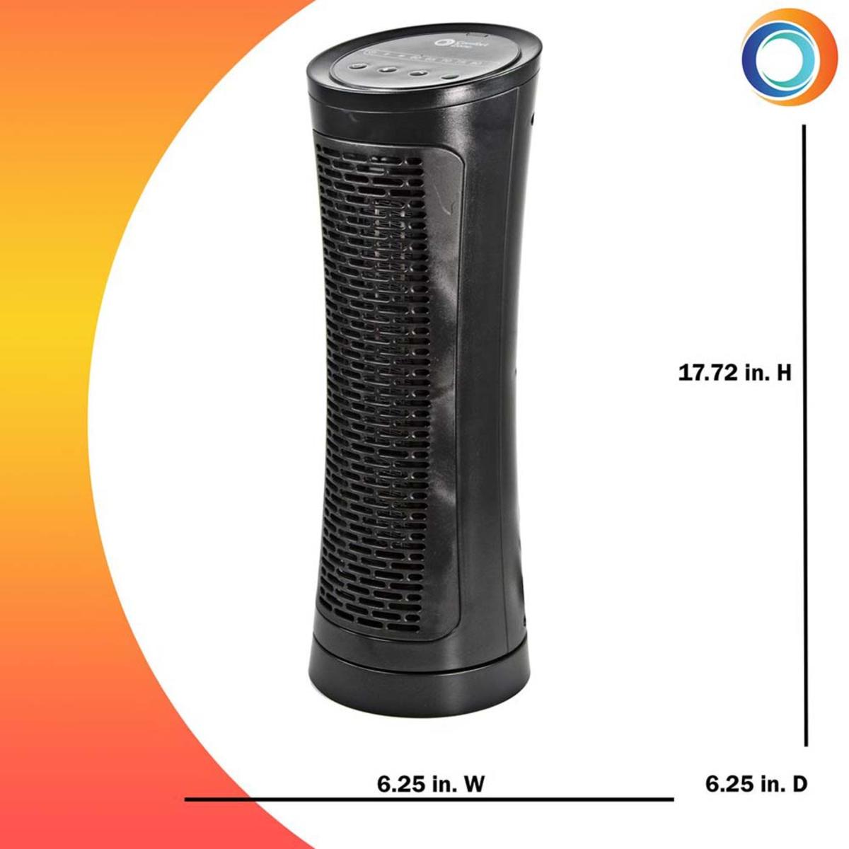 Comfort Zone Energy Save Ceramic Tower Heater - Black - My Cooling Store