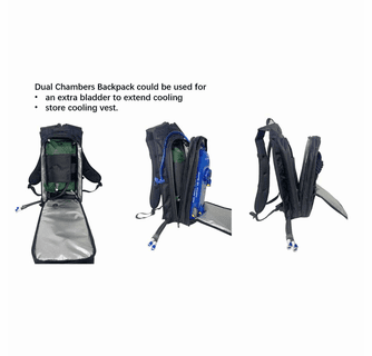 CompCooler Dual Backpack ICE Water Cooling System with 5.0L Bladder Flow Control Mode