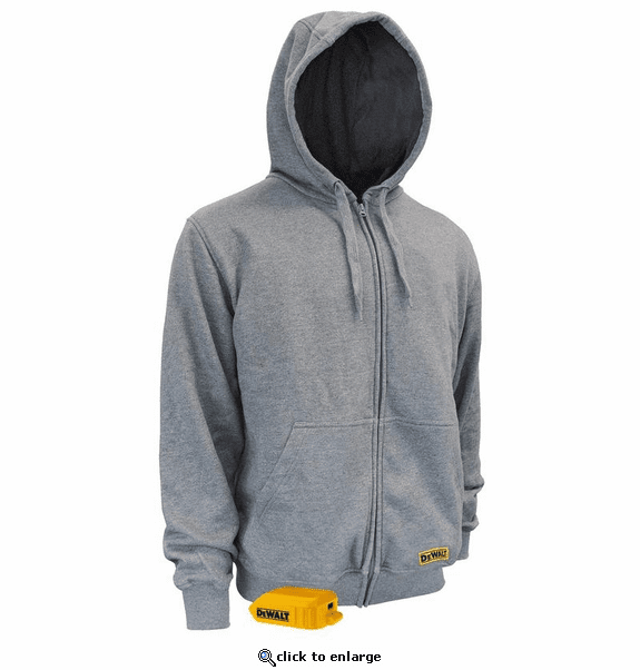 DeWalt 20V MAX Lithium Ion Men's French Terry Hoodie (Hoodie & Adapter Only)