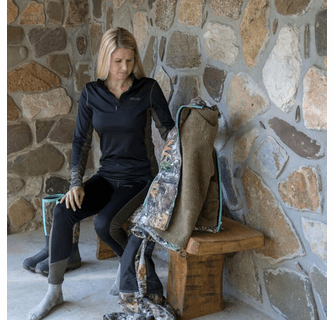 DSG Women's D-Tech Base Layer Shirt - Black/Olive
