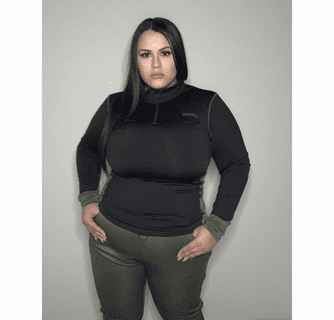 DSG Women's D-Tech Base Layer Shirt - Black/Olive