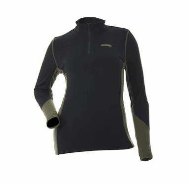 DSG Women's D-Tech Base Layer Shirt - Black/Olive