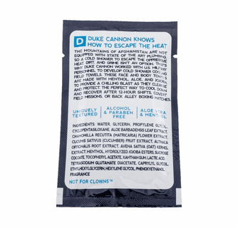 Duke Cannon Cold Shower Cooling Field Towels Multipack Pouch