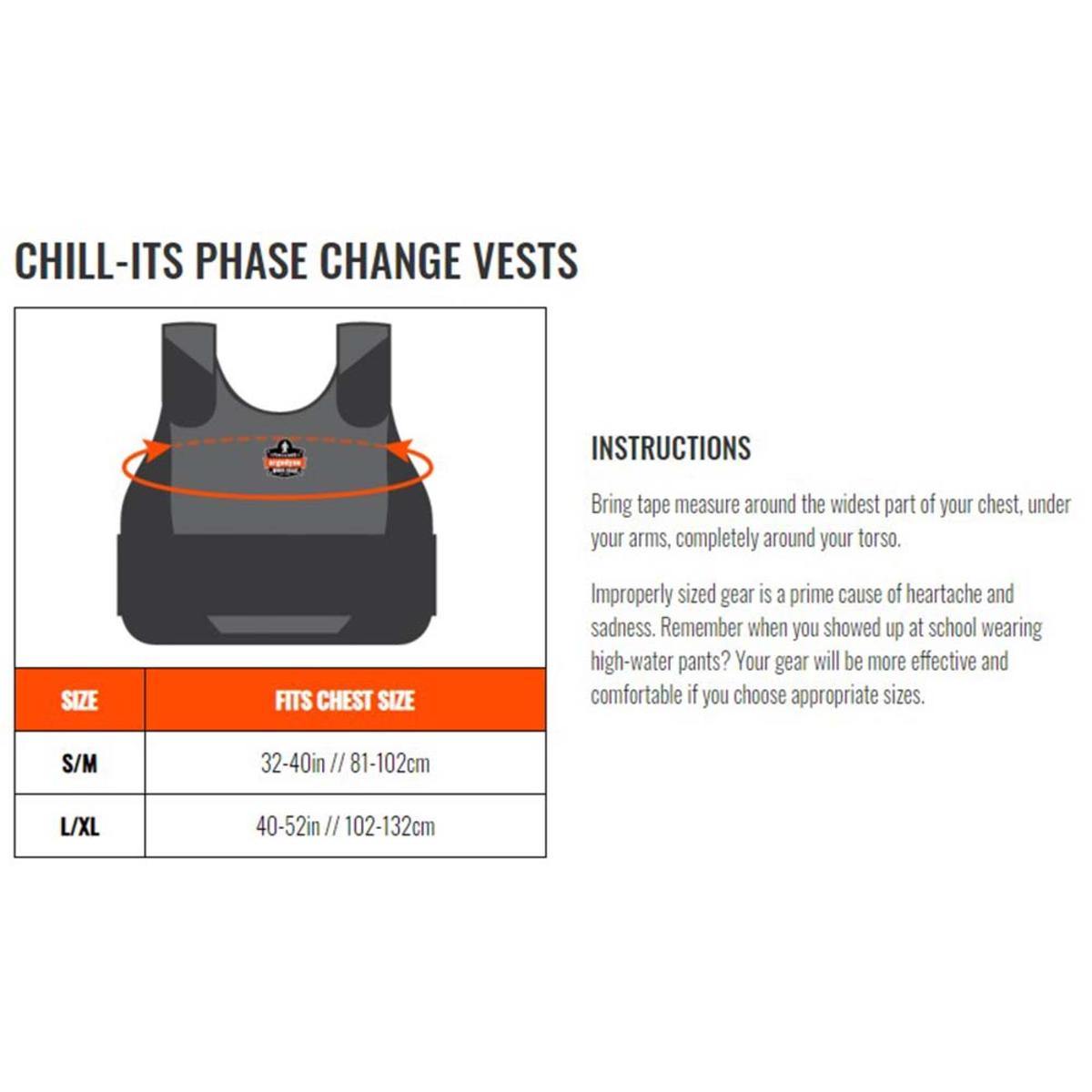 Ergodyne ChillIts 6235 Standard Phase Change Cooling Vest (Vest Only
