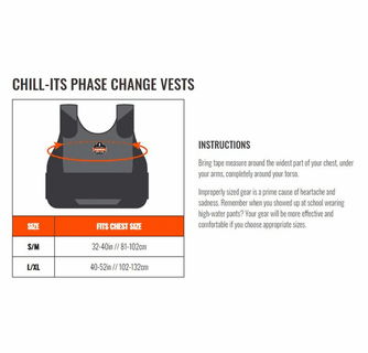 Ergodyne Chill-Its 6235 Standard Phase Change Cooling Vest (Vest Only)