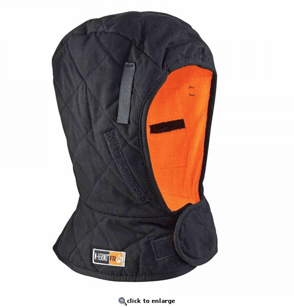 Ergodyne N-Ferno 6892 FR Winter Hard Hat Liner - 3-layer, Shoulder Length - Black