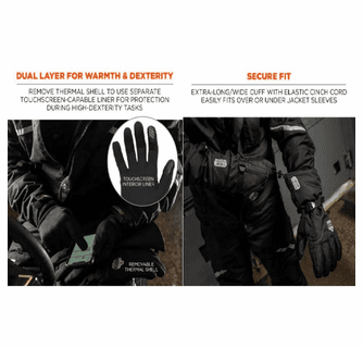 Ergodyne ProFlex 825WP Thermal Waterproof Winter Work Gloves