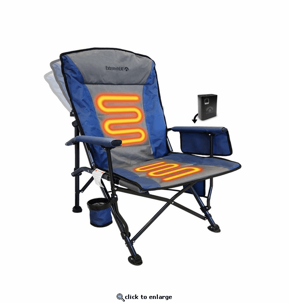ExtremeHEAT Heated Camping Chair with 20000mAh Power Bank