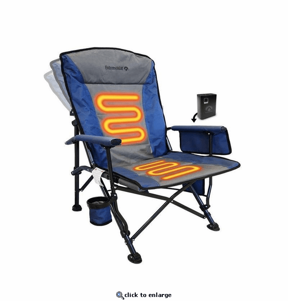 ExtremeHEAT Heated Camping Chair with 20000mAh Power Bank