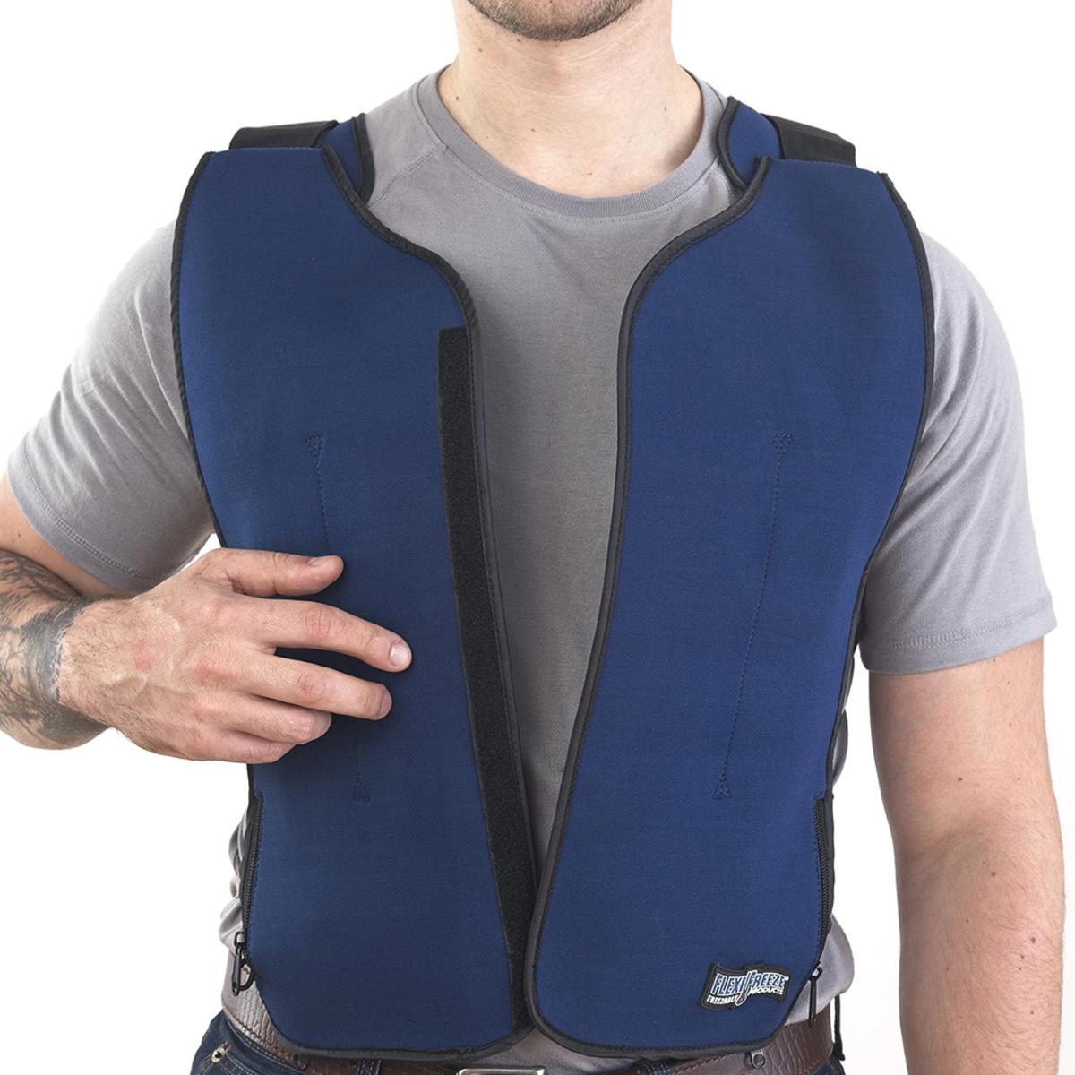 FlexiFreeze Personal Ice Vest Cooling Kit Velcro Front My Cooling Store