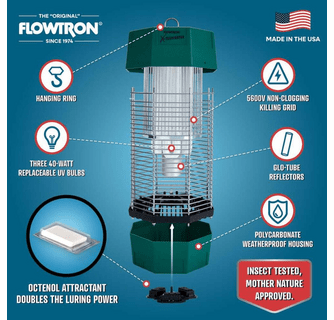 Flowtron 120W Outdoor Bug Zapper with 2 Acre coverage