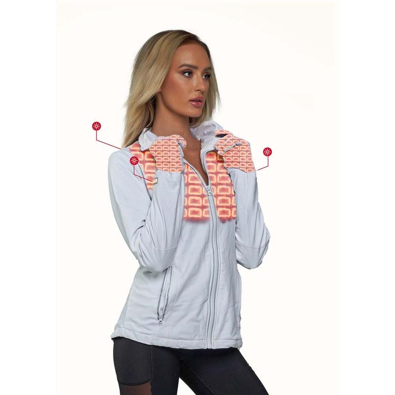FNDN Heated Women's LED Athletic Jacket with Built-In Heated