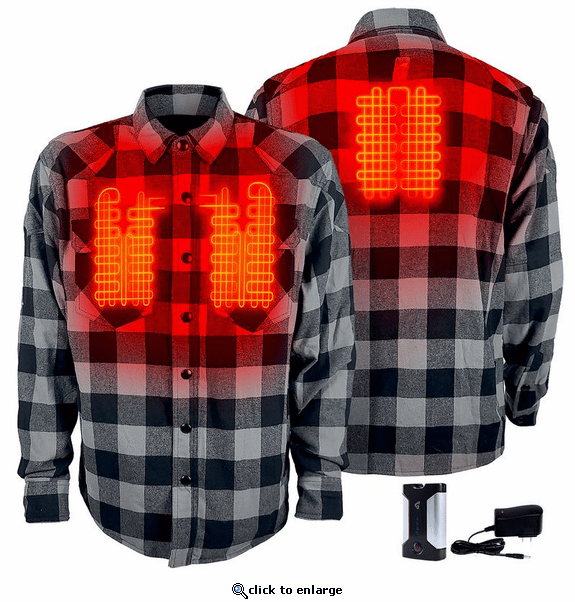 Gerbing 7V Battery Heated Flannel Shirt