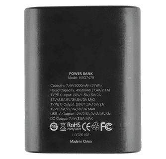 Gobi Heat 5000 mAh PD Fast Charge Battery 5V-20V