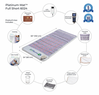 HealthyLine InfraMat Pro Platinum-Mat Full Short 6024 Firm - Photon Advanced PEMF