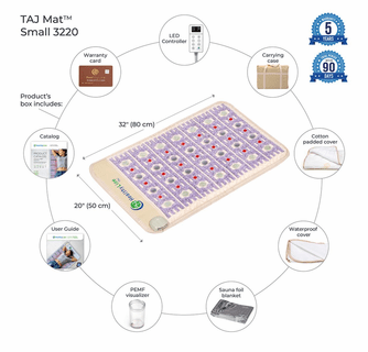 HealthyLine TAJ Mat Medium 3220 Firm - Photon PEMF InfraMat Pro - 32" x 20" (80 cm x 50 cm)