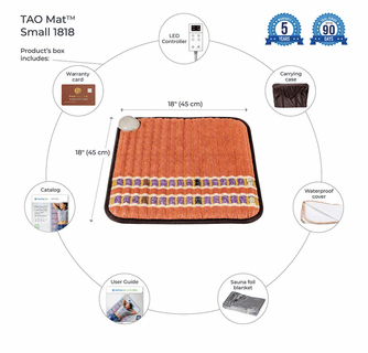 HealthyLine TAO Mat Small 1818 Soft InfraMat Pro - 18" x 18" (45 cm x 45 cm)