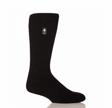 Heat Holders Men's Lite Dunlin Solid Crew Socks - Black