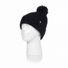 Heat Holders Women's Arden Ribbed Knit Roll Up Hat with Pom Pom (Grey)