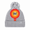 Heat Holders Women's Arden Ribbed Knit Roll Up Hat with Pom Pom (Grey)