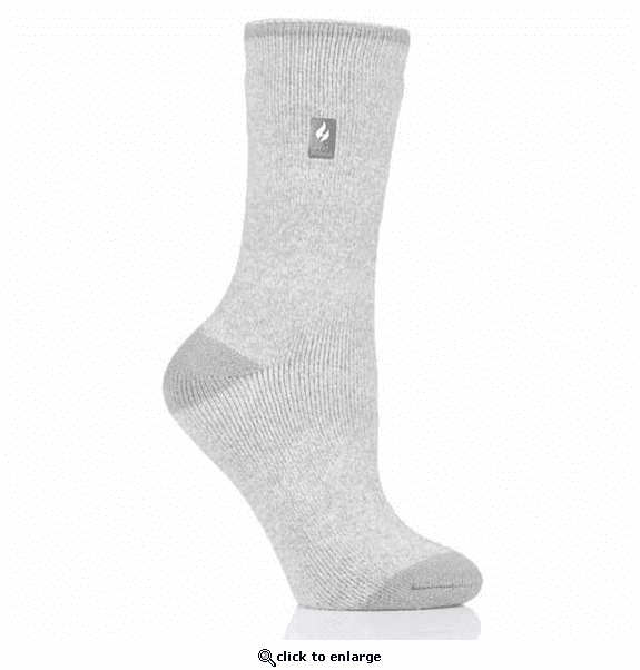 Heat Holders Women's Lite Viola Twist Crew Socks - Light Grey