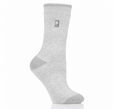 Heat Holders Women's Lite Viola Twist Crew Socks - Light Grey