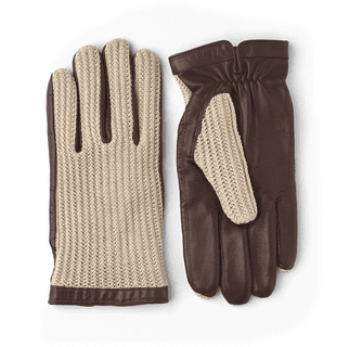 Hestra Men's Adam Leather Gloves with Cotton Crochet